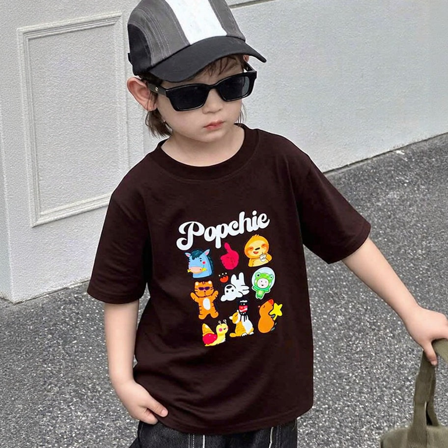 Popchie Friends Brown Tee