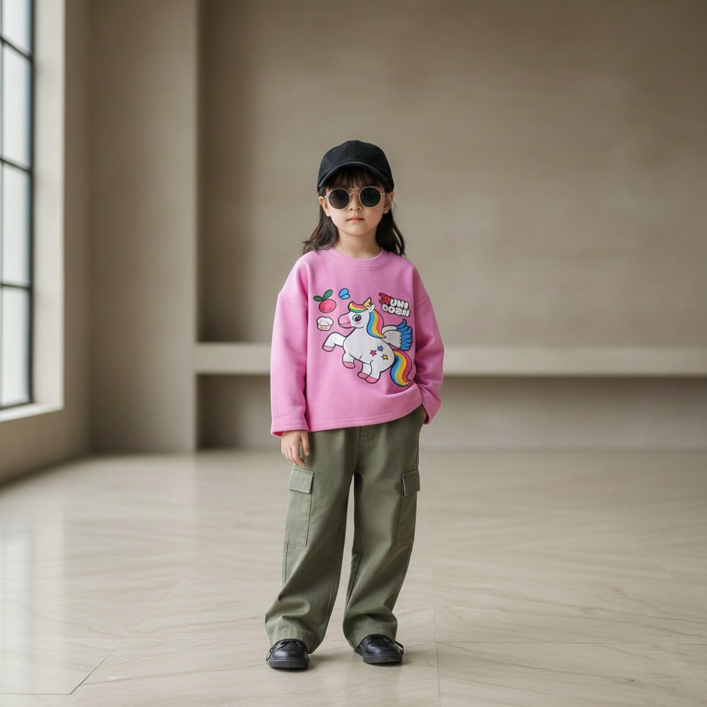 Pink Unicorn Fleece Tee