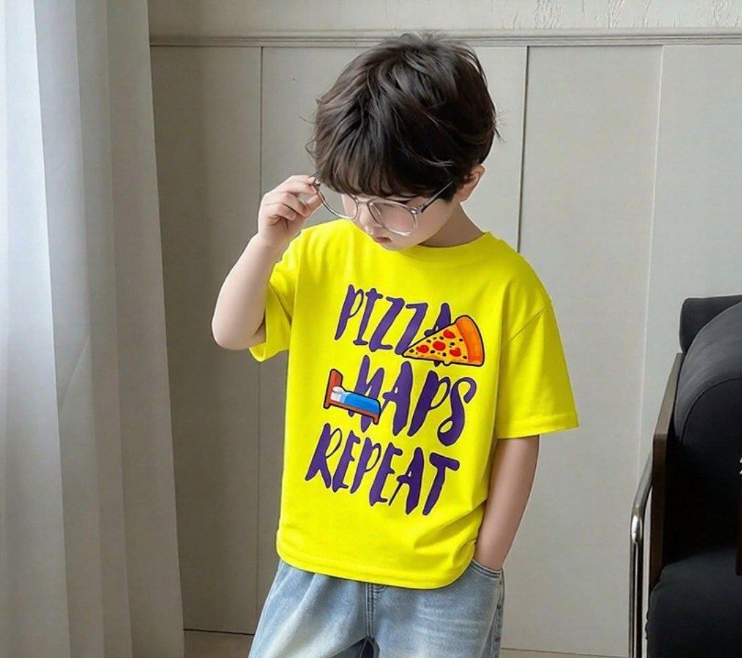 Pizza Naps Repeat Tee – Kids Graphic T-Shirt