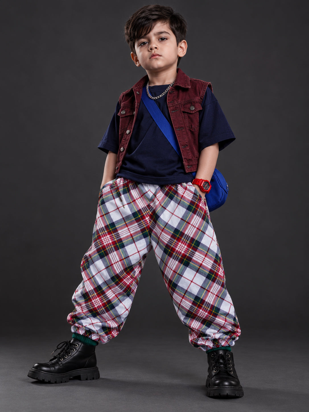 Rockstar Drop Joggers – Classic Tartan
