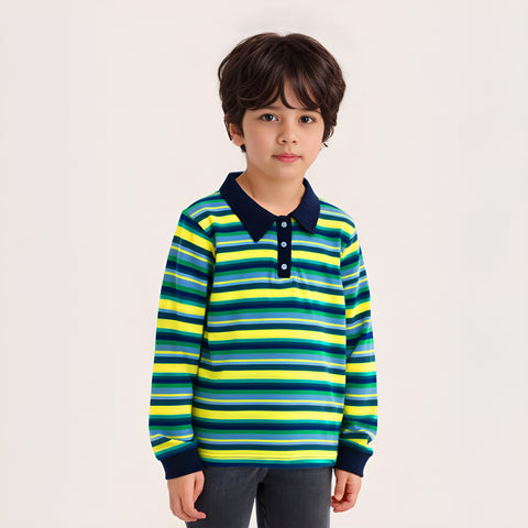 Safari Stripes Polo T-Shirt for Kids