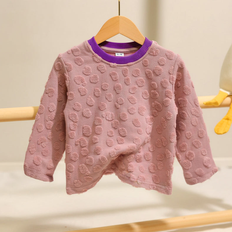 Sugarplum Velvet Dot T-Shirt for Kids