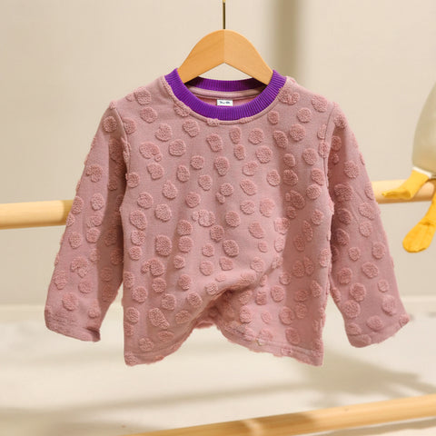 Sugarplum Velvet Dot T-Shirt for Kids