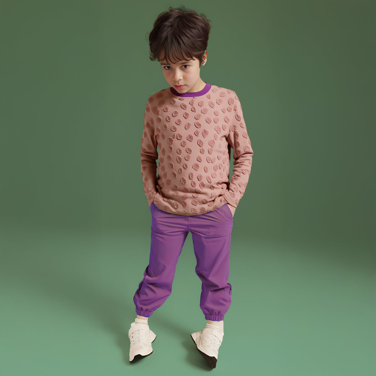 Sugarplum Velvet Dot T-Shirt for Kids