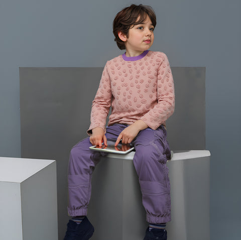 Sugarplum Velvet Dot T-Shirt for Kids