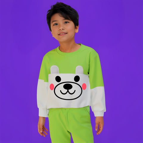 Cute Teddy Green Cord set ( With Green Pyjamas)