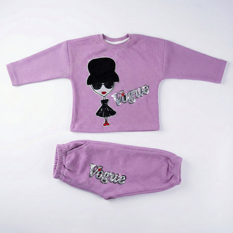 Vogue Stylish Purple Cord Set