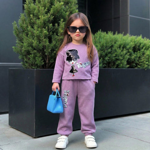 Vogue Stylish Purple Cord Set