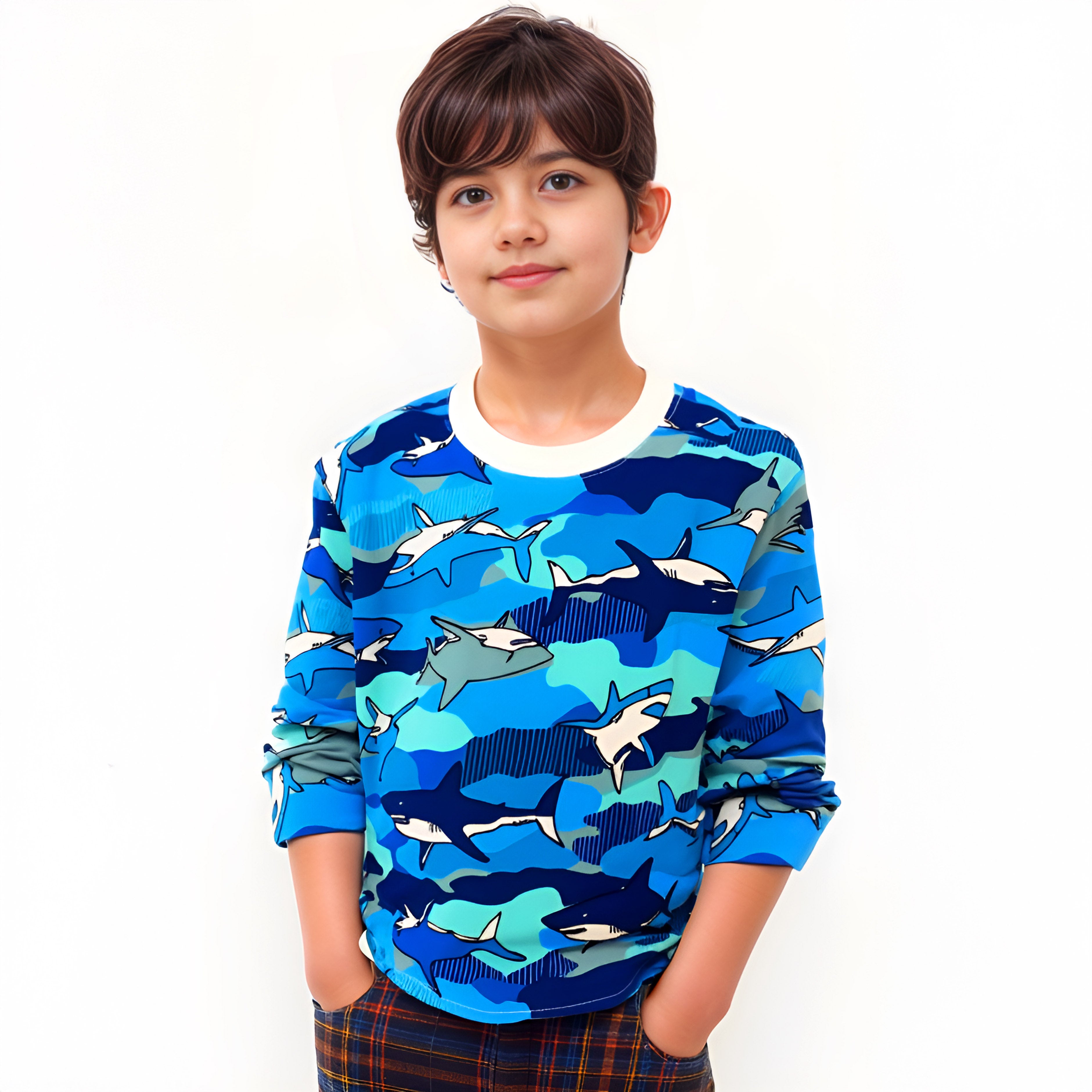 Wave Rider Shark- Full Sleeves T-Shirt