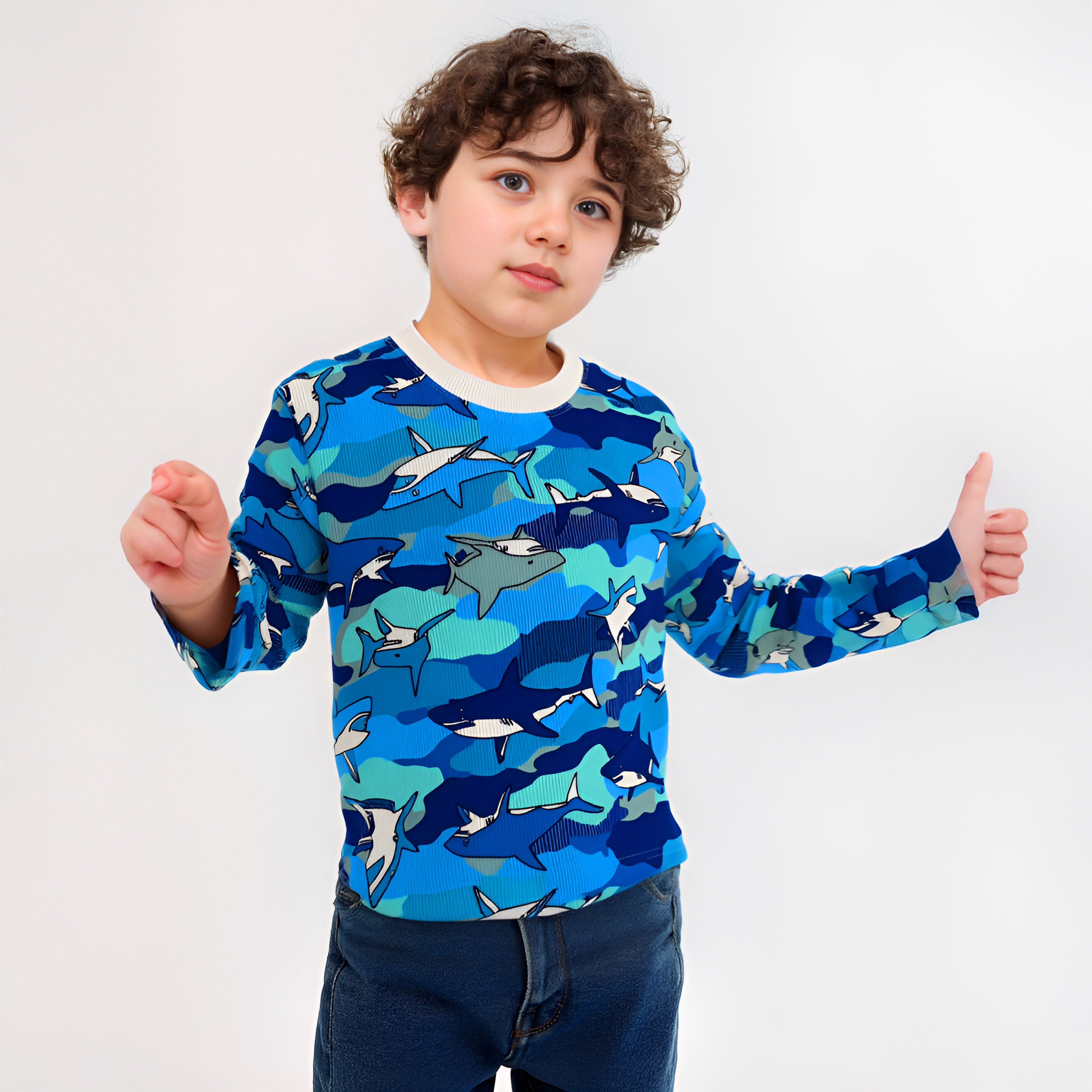 Wave Rider Shark- Full Sleeves T-Shirt