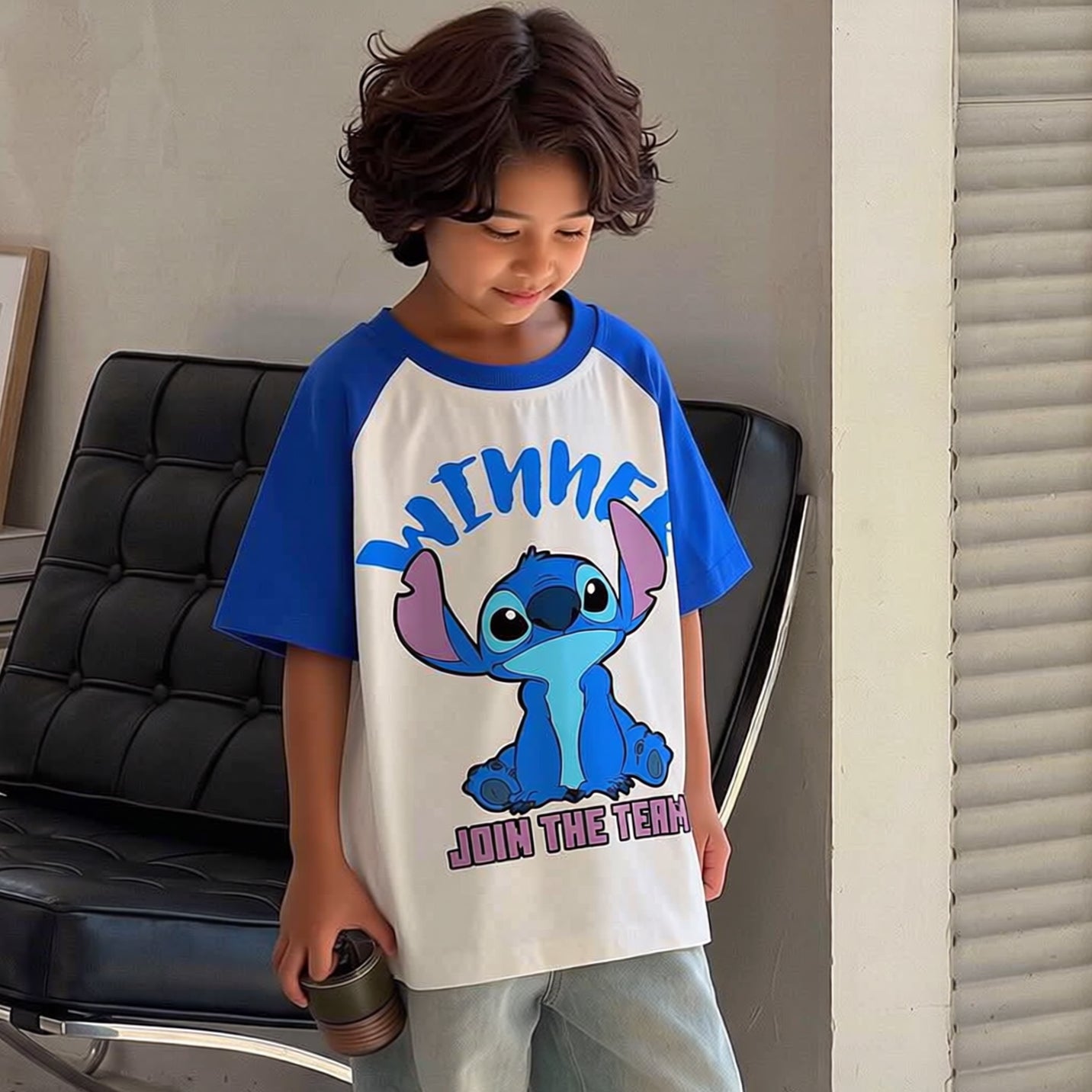 Winner Blue and White Tee