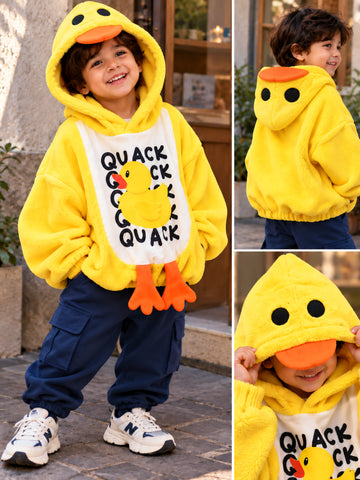Quacky 3D Duck Fur Hoodie - PREORDERS